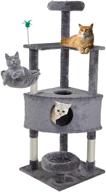 🐱 ultimate 59" multi-level cat tree cat tower: sisal scratching posts, plush condos, top perch, hammock - perfect for indoor cats, kittens, and pets logo