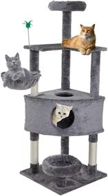 img 4 attached to 🐱 Ultimate 59" Multi-Level Cat Tree Cat Tower: Sisal Scratching Posts, Plush Condos, Top Perch, Hammock - Perfect for Indoor Cats, Kittens, and Pets