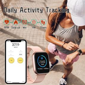 img 2 attached to 📱 PUBU Smart Watch: Android and iOS Compatible with Fitness Tracker, Blood Pressure & Oxygen Monitor, Sleep Tracker and More!