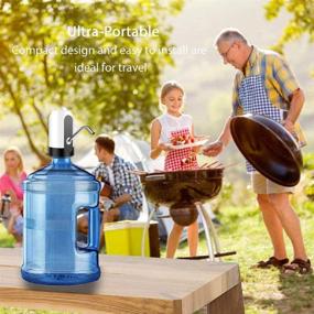 img 3 attached to 💦 Convenient Electric Water Bottle Pump: USB Charging, 30 Days Battery Life, Universal Switch for 2-5 Gallon Bottles - Ideal for Home, Office, and Travel
