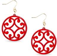 💫 zenzii circle scroll acrylic resin earrings: stylish statement fashion jewelry for women and girls logo