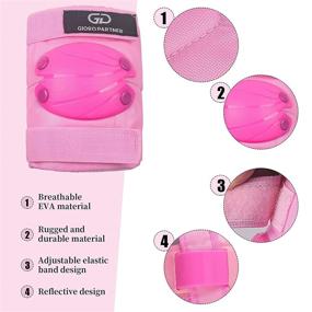 img 3 attached to 🛹 Child's Protective Gear Set with Soft Knee Pads, Elbow Pads, Wrist Guards for Skating, Cycling, Rollerblading, Scooter - Suitable for Boys and Girls (Pink Ball, Size M)