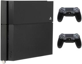 img 4 attached to 🎮 PS4 Original (2013 - mid 2016 Model) Wall/TV Mount Bundle (Black) with HumanCentric Controller Mounts - Patent Pending