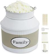 soy wax and diy candle making supplies kit - 8.5 lb soy wax, 120 🕯️ 6-inch candle wicks, wicks holder, spoon & large tin bucket - total 10 lb for candle making logo