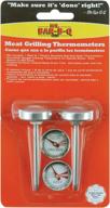 🌡️ 2-pack of stainless steel meat grilling thermometers by mr. bar-b-q (model 40146x) logo