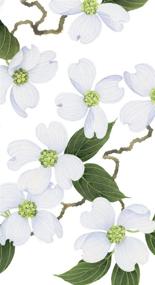 img 1 attached to 🌸 Caspari White Blossoms Guest Towel Napkins - Pack of 15 (Model 9780G), Elegant White Design