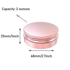 img 3 attached to AQSXO Round Aluminum Candles Cosmetic Travel Accessories