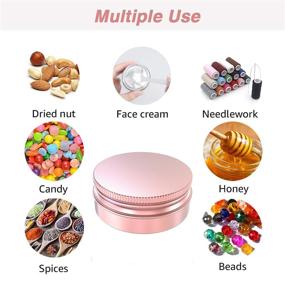 img 1 attached to AQSXO Round Aluminum Candles Cosmetic Travel Accessories