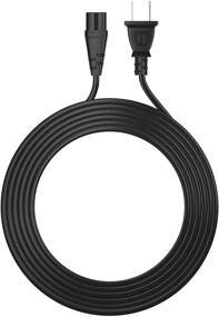 img 2 attached to 🔌 12ft Pwr TV Power Cord - 2 Prong AC Wall Plug Cable for Samsung LG TCL Sony: LED LCD Insignia Sharp Toshiba JVC Hisense Electronics - Compatible with UN65KS8000FXZA UN40J5200AFXZA 43UH6100 - Black