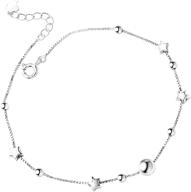 sterling silver star anklet with infinity charm - adjustable & lucky symbol jewelry gift for women logo