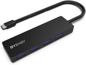 img 4 attached to 💻BYEASY USB C Hub - 4 порта USB 3.0, совместим с MacBook Pro 2018 2017 iMac, Google Pixelbook, XPS, Samsung S9, S8 и другие устройства USB Type C (черный)