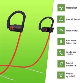 img 3 attached to 🎧 Top-Rated Wireless Earbuds for Sports: HD Stereo, Waterproof, and Noise Cancelling - Perfect Earphones for Gym, Running, and Workouts - Great Fitness Gift for Men and Women