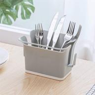 poeland flatware drying holder cutlery sink caddy storage basket box with tray for kitchen sink logo