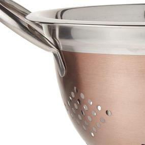 img 1 attached to EURO-WARE 3 Quart Stainless Steel Colander with Decorative Copper Finish for Efficient Pasta Straining and Produce Washing