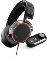 steelseries arctis pro + gamedac black wired gaming headset - certified hi-res audio - dedicated dac and amp - for ps5, ps4, and pc logo