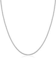 sterling silver rhodium plated 1 0mm chain logo