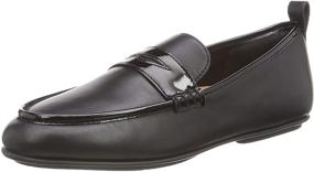 img 4 attached to FitFlop Womens Loafer Flat Black