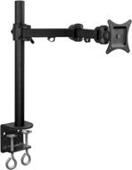 🖥️ mount-it! heavy duty single monitor arm mount: full motion & height adjustable desk stand for 19-32 inch vesa 75-100 compatible computer screens логотип