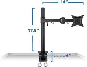 img 1 attached to 🖥️ Mount-It! Heavy Duty Single Monitor Arm Mount: Full Motion & Height Adjustable Desk Stand for 19-32 Inch VESA 75-100 Compatible Computer Screens