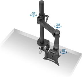 img 3 attached to 🖥️ Mount-It! Heavy Duty Single Monitor Arm Mount: Full Motion & Height Adjustable Desk Stand for 19-32 Inch VESA 75-100 Compatible Computer Screens