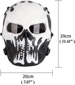 img 3 attached to 🎃 Anyoupin Paintball Mask: Full Face Skull Skeleton Airsoft Mask for Halloween, Paintball, CS Game, and Masquerade Party.