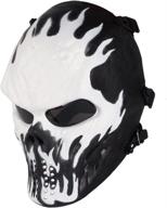 🎃 anyoupin paintball mask: full face skull skeleton airsoft mask for halloween, paintball, cs game, and masquerade party. logo