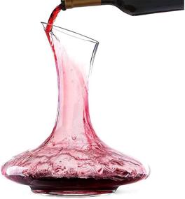 img 4 attached to 🍷 Premium Crystal Glass Red Wine Decanter by Bella Vino - Enhances Wine Flavor by Subduing Tannins - Stylish Table Centerpiece - Elegant and Efficient - Crafted with 100% Lead-Free Materials - Ideal for Port Wines