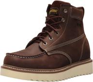 👢 wolverine mens loader wedge brown - durable, stylish work boots for men logo
