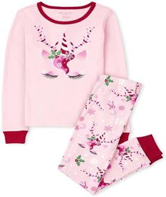 img 4 attached to 🌙 The Children's Place Kids' Holiday 2 Piece Cozy Cotton PJs