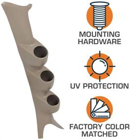 img 1 attached to 🚗 Отражённая Тройная Подставка для Датчиков GlowShift для Ford Super Duty F-250 F-350 Power Stroke 1999-2007 - Производится в цвете завода, защищённая от ультрафиолета - Поддерживает (3) измерения 2-1/16 " (52 мм)