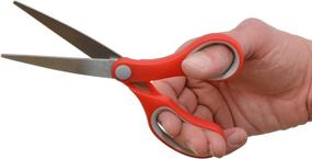 img 3 attached to ✂️ Basix 55846 Soft-Grip Scissors, 7-Inch - 2 Pack, 2 Count