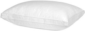 img 4 attached to 🛏️ Super Plush Microfiber Fill Down Alternative Bed Pillow - Quality Fabrics, Safe and Breathable sleeping Pillow with Cotton Cover in Standard Size (20x26x1.5)