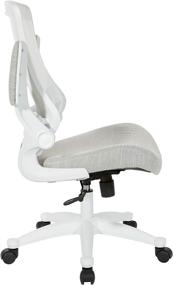 img 2 attached to 🪑 Ultimate Comfort and Style: Office Star White Screen Back Manager's Chair in Linen Stone