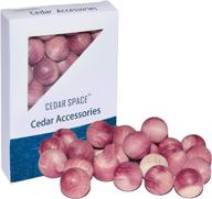 🌲 cedar blocks for clothes storage - 24 pcs cedar balls: ideal aromatic red cedar balls for sweaters, shoes, and closets логотип