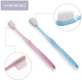 img 2 attached to Sensitive Gums Extra Soft Toothbrush - Micro-Nano Manual Toothbrush with 20000 Soft 🦷 Floss Bristle for Effective Gum Care, Gentle on Fragile Gums - Pack of 2