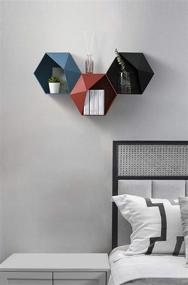 img 1 attached to Hexagon Floating Bathroom Accessories Organizer