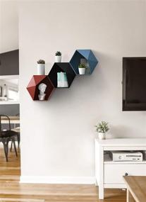 img 2 attached to Hexagon Floating Bathroom Accessories Organizer
