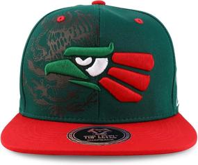 img 3 attached to 🧢 Hecho En Mexico Eagle 3D Embroidered Flat Bill Snapback Hat