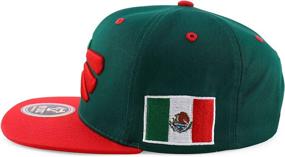 img 2 attached to 🧢 Hecho En Mexico Eagle 3D Embroidered Flat Bill Snapback Hat