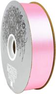 🎀 mcginley mills 1.3" w pink acetate satin ribbon: high-quality 100 yard spool logo