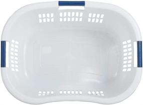img 2 attached to 🧺 Rubbermaid Small Hip Hug Laundry Basket - 2.1-Bushel, White - Ideal for Laundry, Storage, Bathroom, Bedroom, Home Closet