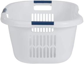 img 3 attached to 🧺 Rubbermaid Small Hip Hug Laundry Basket - 2.1-Bushel, White - Ideal for Laundry, Storage, Bathroom, Bedroom, Home Closet