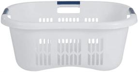 img 4 attached to 🧺 Rubbermaid Small Hip Hug Laundry Basket - 2.1-Bushel, White - Ideal for Laundry, Storage, Bathroom, Bedroom, Home Closet