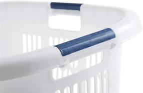 img 1 attached to 🧺 Rubbermaid Small Hip Hug Laundry Basket - 2.1-Bushel, White - Ideal for Laundry, Storage, Bathroom, Bedroom, Home Closet