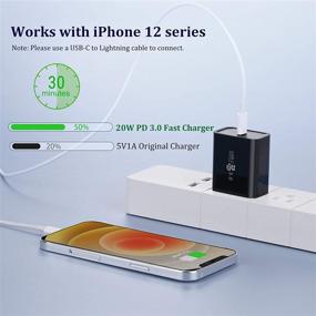 img 3 attached to 🔌 Excgood 20W PD 3.0 USB C Зарядное устройство – Быстрая зарядка для iPhone 12 Pro Max/13 Pro/11/X/Xr/Xs/8, Pad Pro 12.9, Pixel 3/3XL/3A/2/4, Galaxy Note 20, S21/10/S9 – Черный (4 штуки)