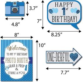 img 2 attached to 🎉 Memorable Moments Made Easy: Boy 1st Birthday Photo Booth Props Kit with Sign - 41 Pieces by Outside The Booth