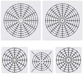 img 4 attached to 🎨 Enhance Your DIY Painting Projects with the 5-Piece Mandala Dot Painting Tool Stencils Template Set