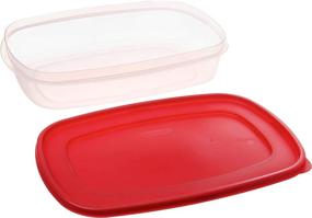 img 1 attached to 🍱 Rubbermaid 644766082353 Контейнер для хранения продуктов Easy Find Lid, из пластика без BPA, 1-1/2 галлон (4 штуки), прозрачный - Упростите хранение продуктов