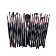 💄 amarkup professional makeup brush set - 20 pcs for powder, foundation, eyeshadow, eyeliner, lip - clearance cosmetics brush pack (black+coffee) logo