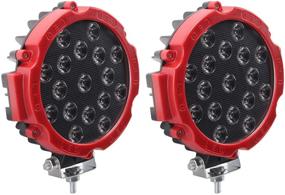 img 4 attached to 🚚 Lumitek 2X 51w 7inch LED Lights: Powerful Spot Round LEDs for Trucks, Off-Road, ATV, SUV, UTV, 4WD, Boat